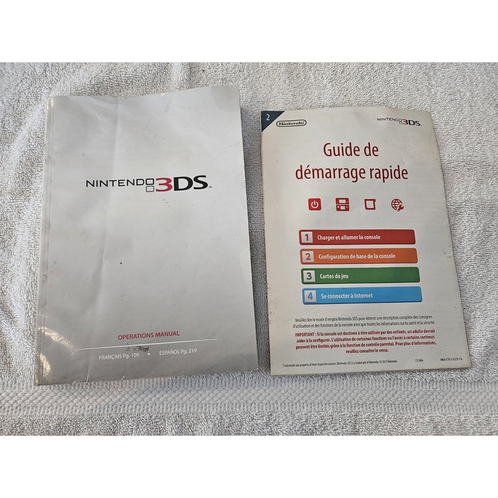 Nintendo 3DS Operation Manual and Quick Start Guide